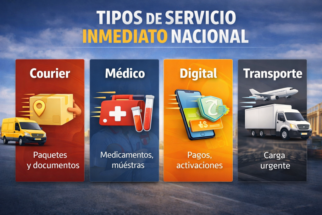 Types of Servicio Inmediato Nacional