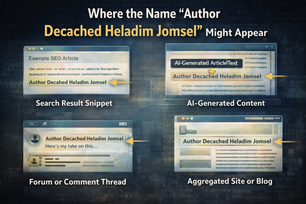 Where the Name “Author Decached Heladim Jomsel” Might Appear