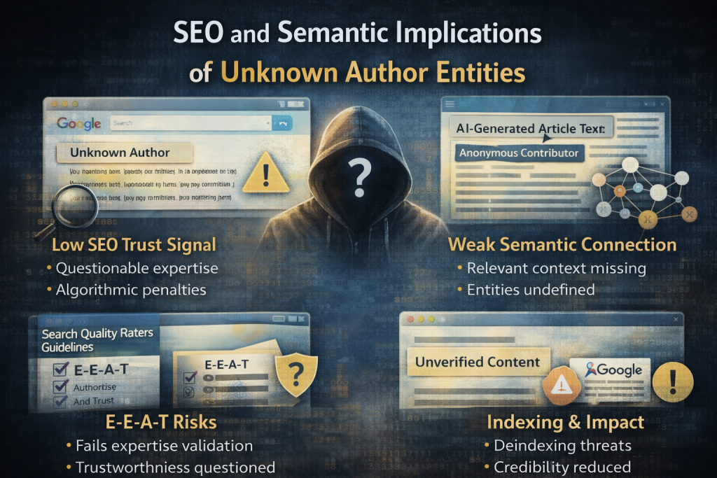 SEO and Semantic Implications of Unknown Author Entities